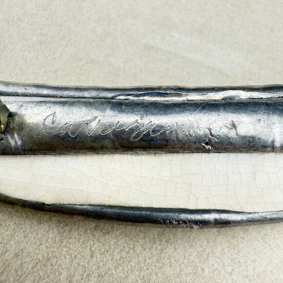 Handmade Ceramic Brooch With Painted Floral Motif Vintage Style White/Multicolor - Picture 6 of 7